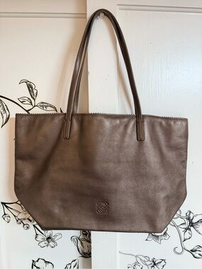 Loewe Vintage Bronze ✨ Anagram Napa Leather Tote